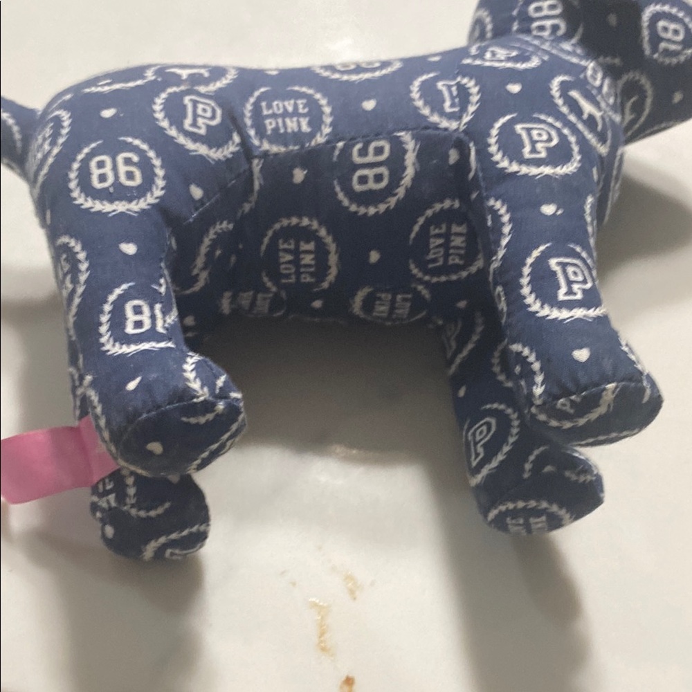 PINK Victoria's Secret Patterned Dog Toy - Navy - Picture 3 of 6